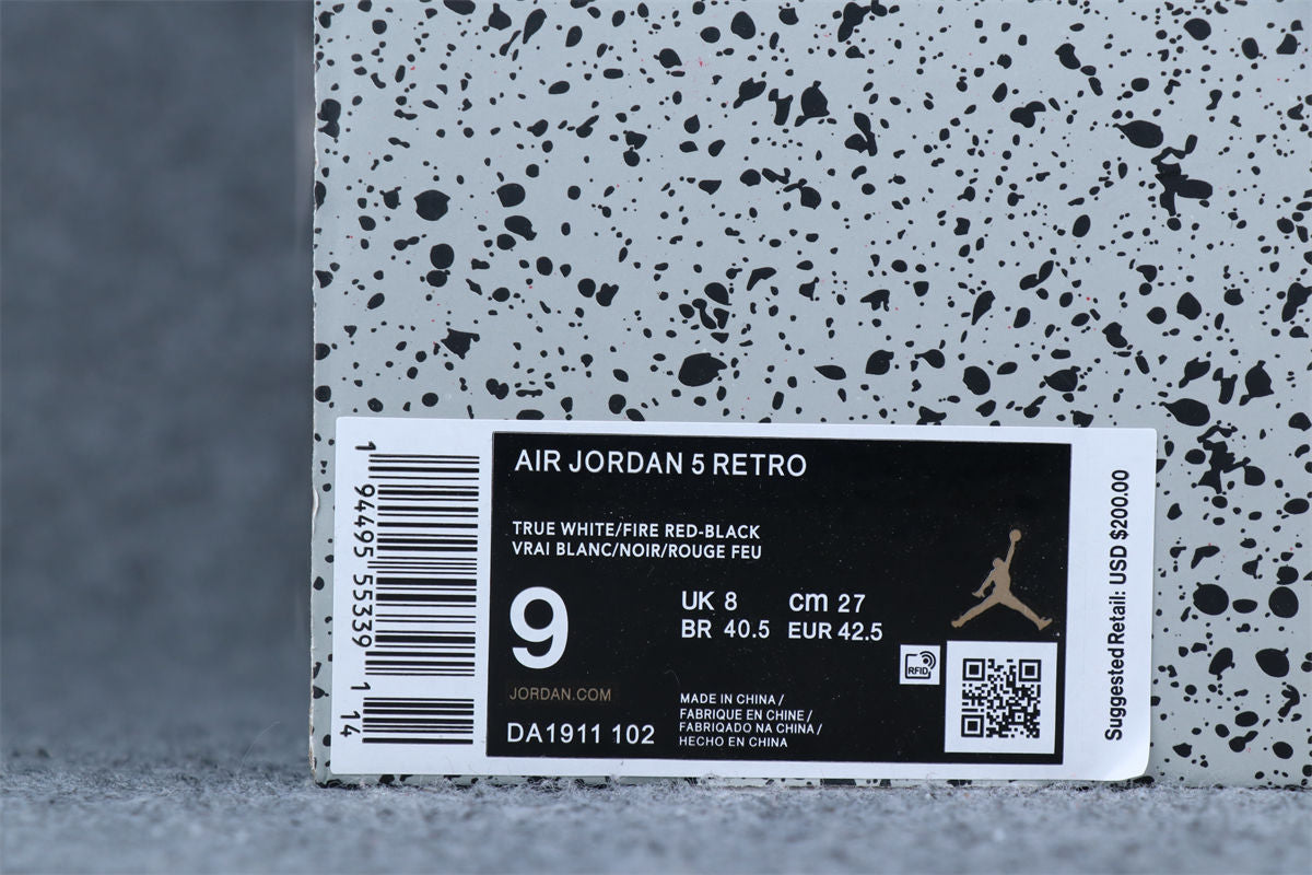 Air Jordan 5 Retro 'White Fire Red' 2020
