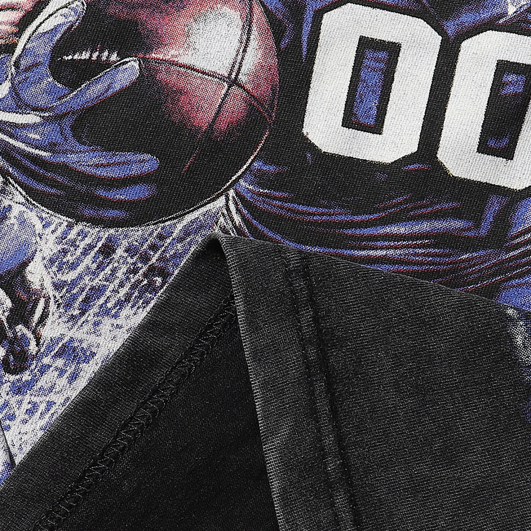 Majestik “Gridiron Lion” Football Rhinestone Vintage Tee