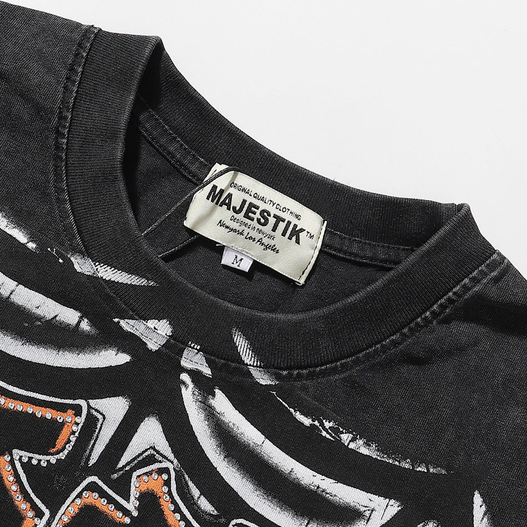 Majestik “Spiderweb” Dark Aesthetic Vintage Tee