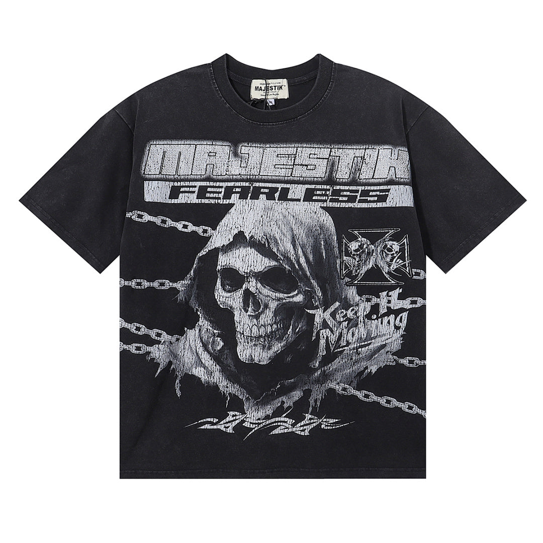 Majestik “Fearless” Grim Reaper Skeleton Vintage Tee