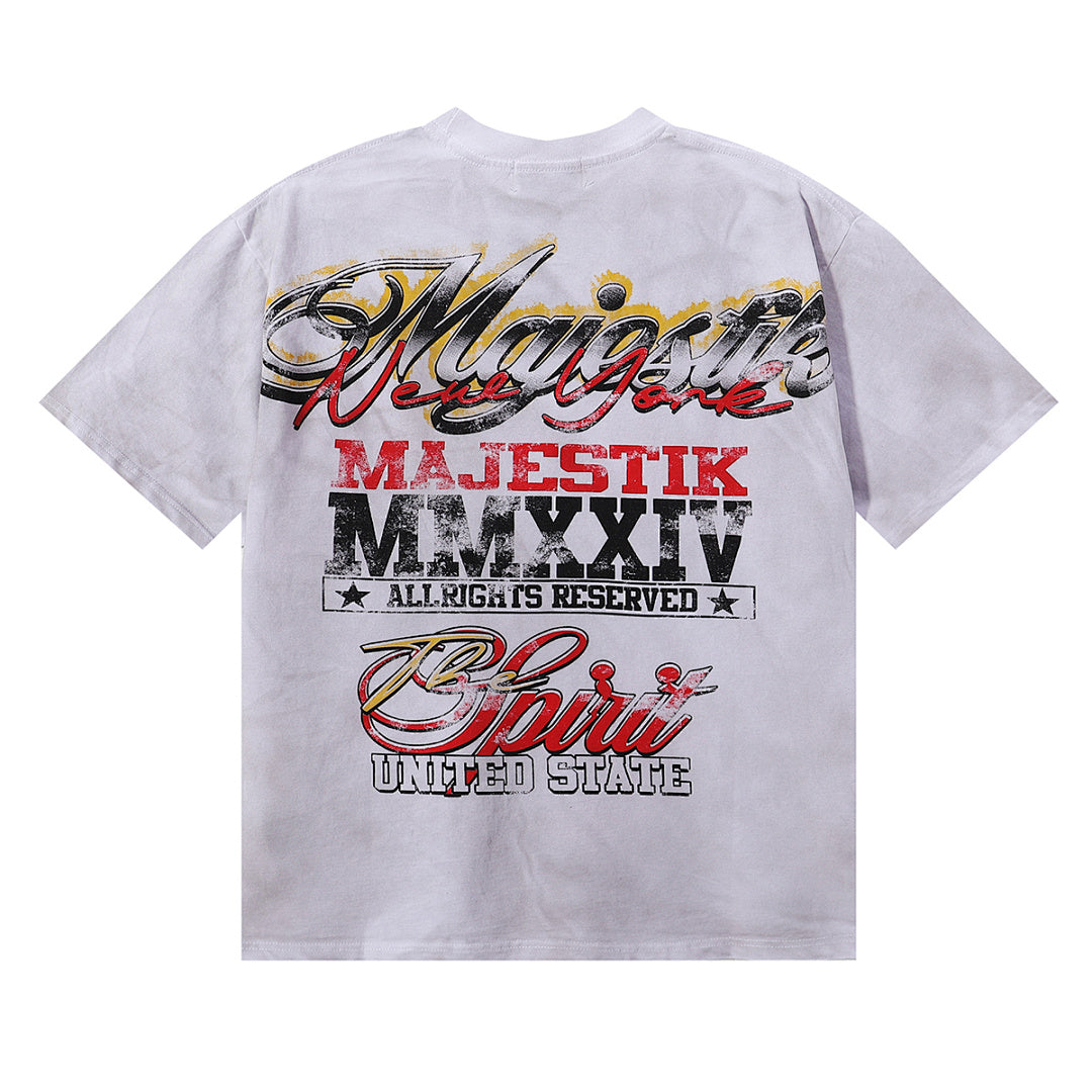 Majestik “The Spirit of US” Statue of Liberty Rhinestone Vintage Tee