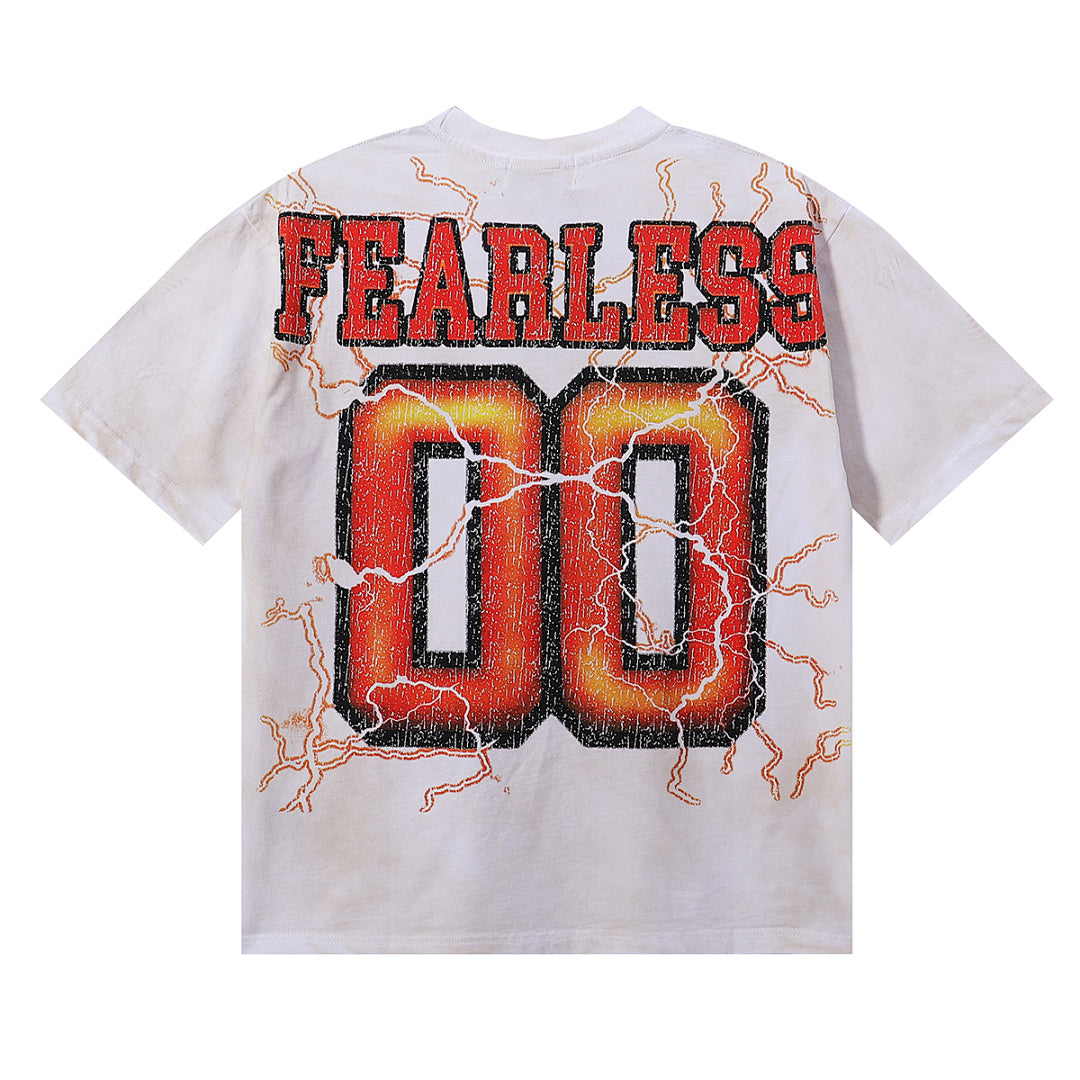 Majestik “The World” Football Bear Rhinestone Vintage Tee