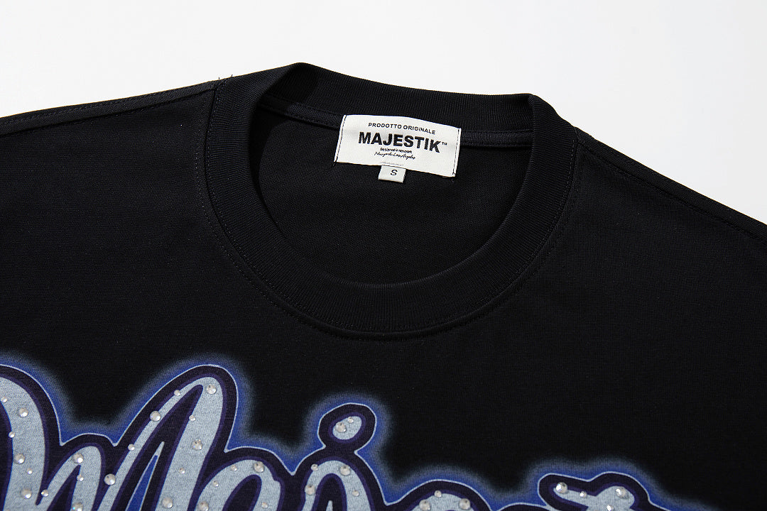 Majestik “Alien DJ Cosmic” Rhinestone Graphic Tee