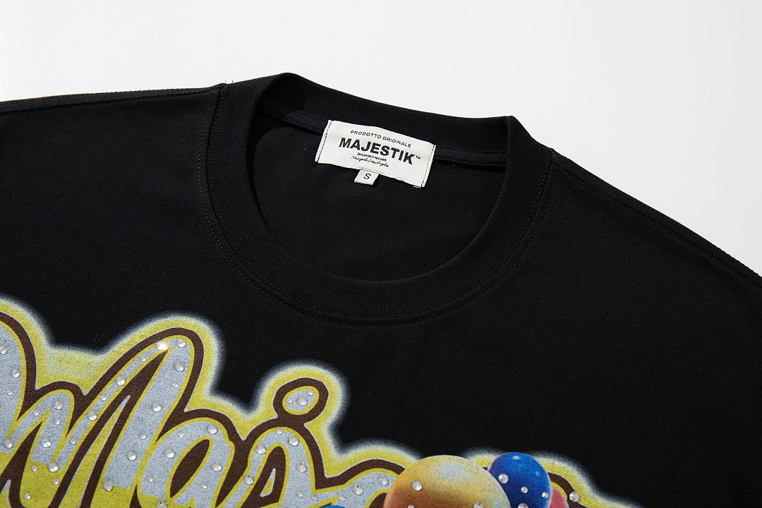 Majestik “Cyber VR” Rhinestone Graphic Tee