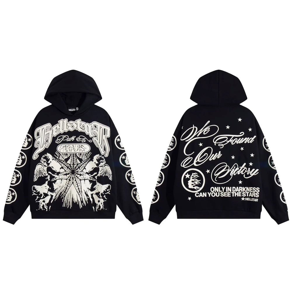 Hellstar "We Found Our Victory" Graphic Black Hoodie