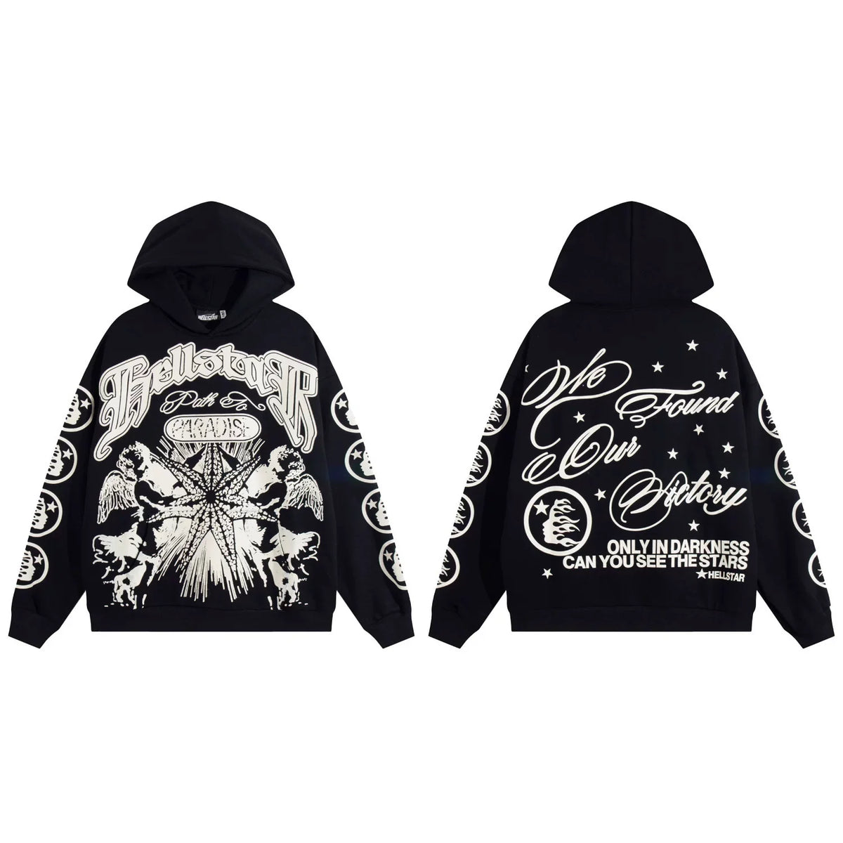 Hellstar "We Found Our Victory" Graphic Black Hoodie