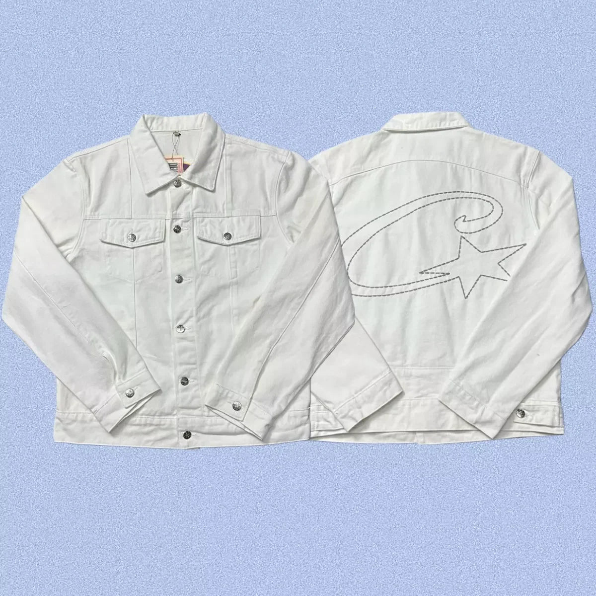Corteiz Heavyweight Denim Jacket White