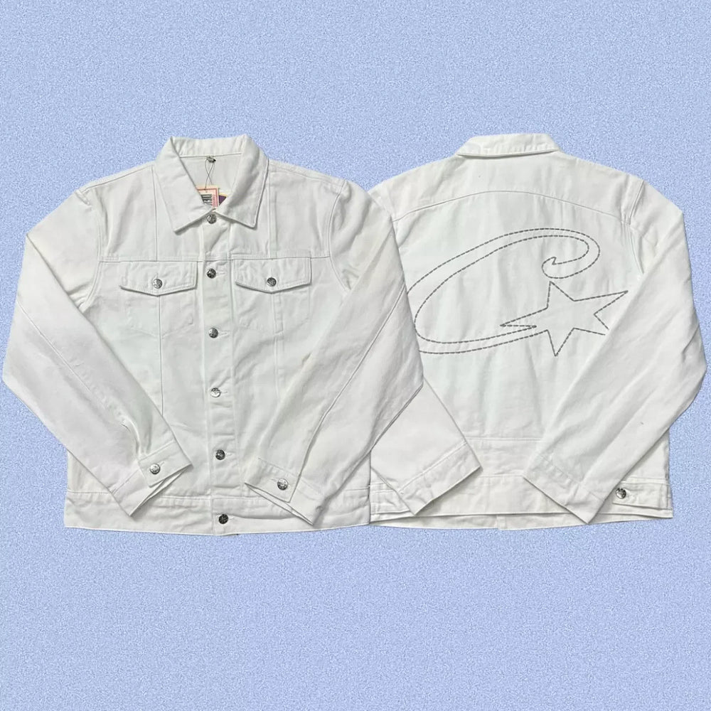 Corteiz Heavyweight Denim Jacket White