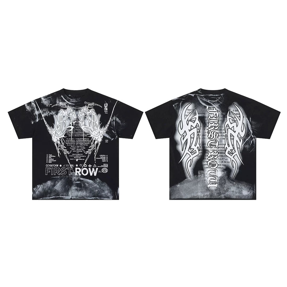 First Row “Cyber Tribal” Graphic Vintage Tee