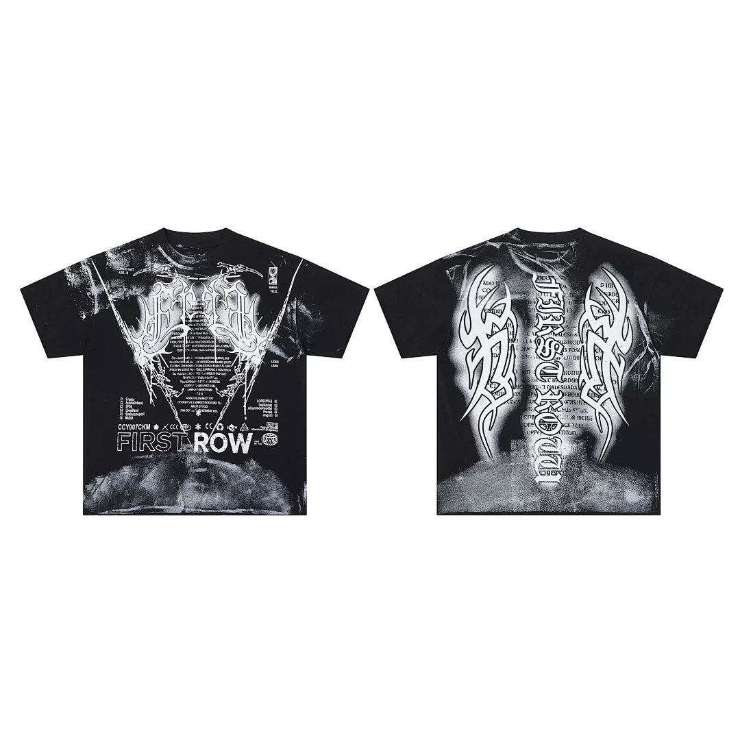 First Row “Cyber Tribal” Graphic Vintage Tee