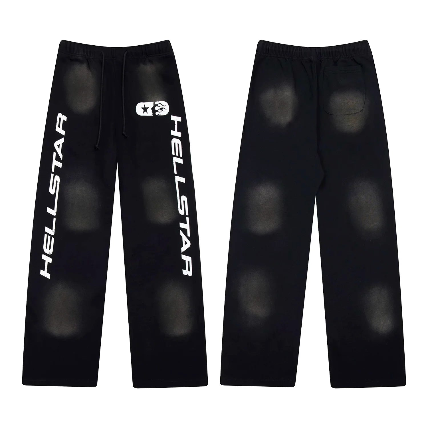 Hellstar Logo Fade Drawstring Sweatpants black