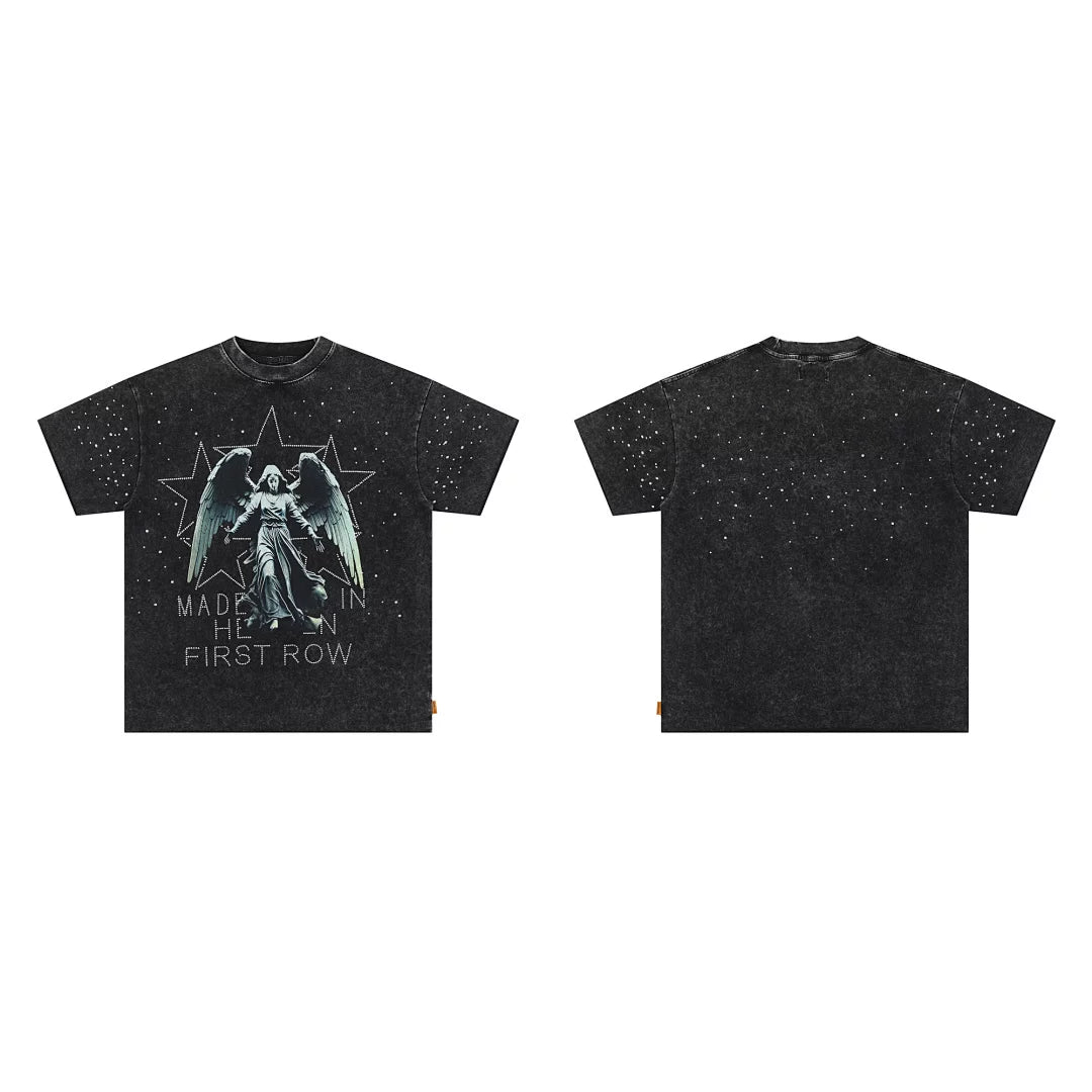 First Row “Made in Heaven” Angel Rhinestone Vintage Tee