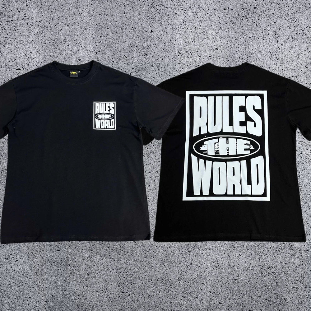 Corteiz RTW Box Logo T-Shirt – Black/White