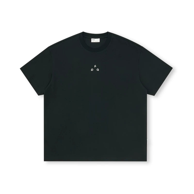 FPA Sports 7A Antibacterial Fast Dry Ice Short Sleeve China-Chic Summer Loose Round Neck Casual Couple Black T-shirt
