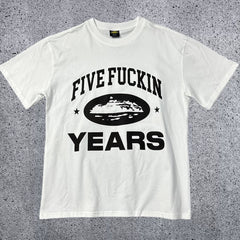 Corteiz "Five Fuckin Years" Anniversary T-Shirt – White