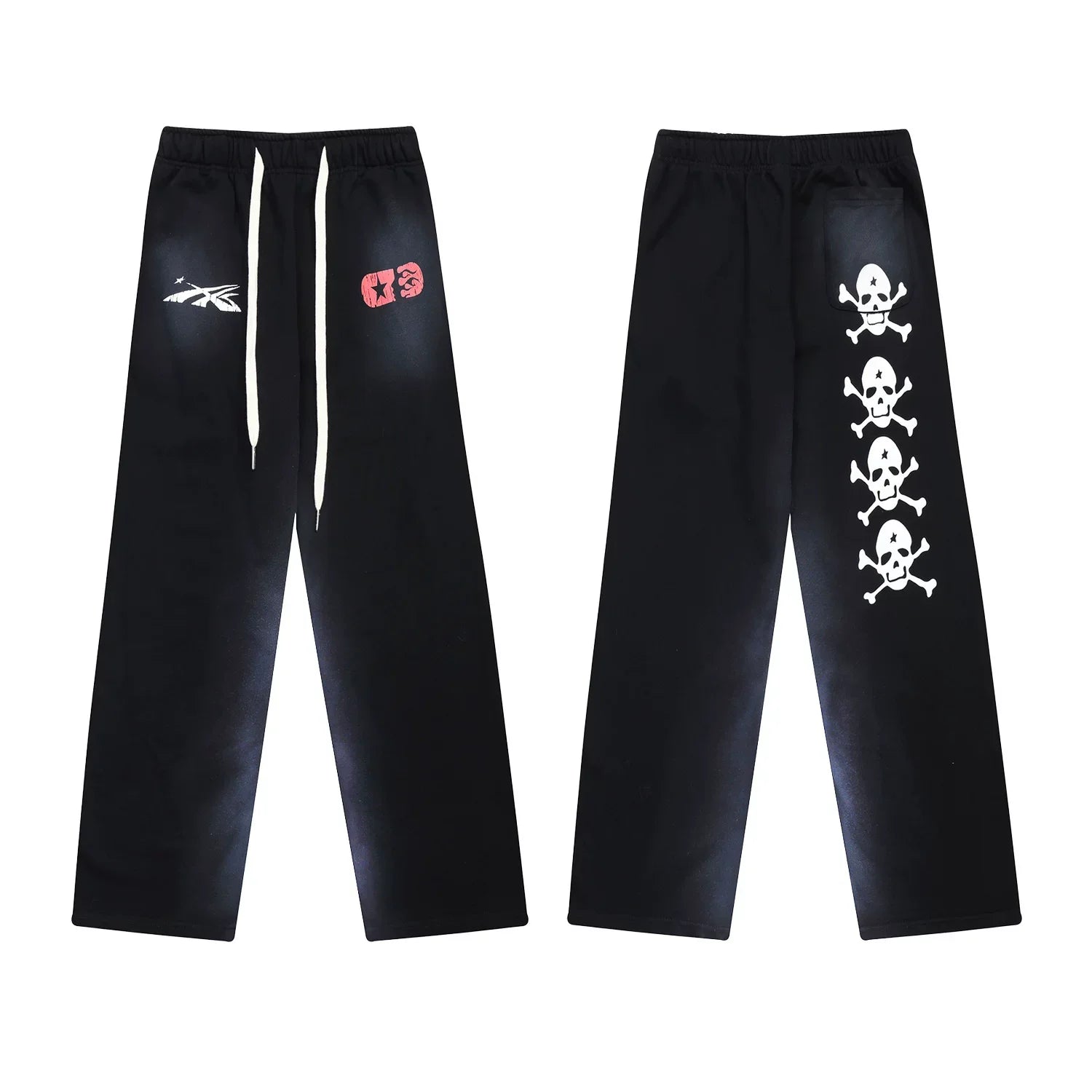 Hellstar Skull Graphic Drawstring Sweatpants black