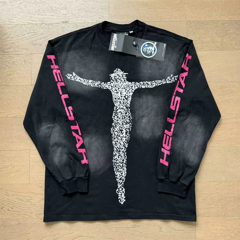 Hellstar Crucifix Black Long Sleeve Tee