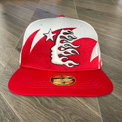 Hellstar Flame Side Profile Graphic Snapback Hat - Red