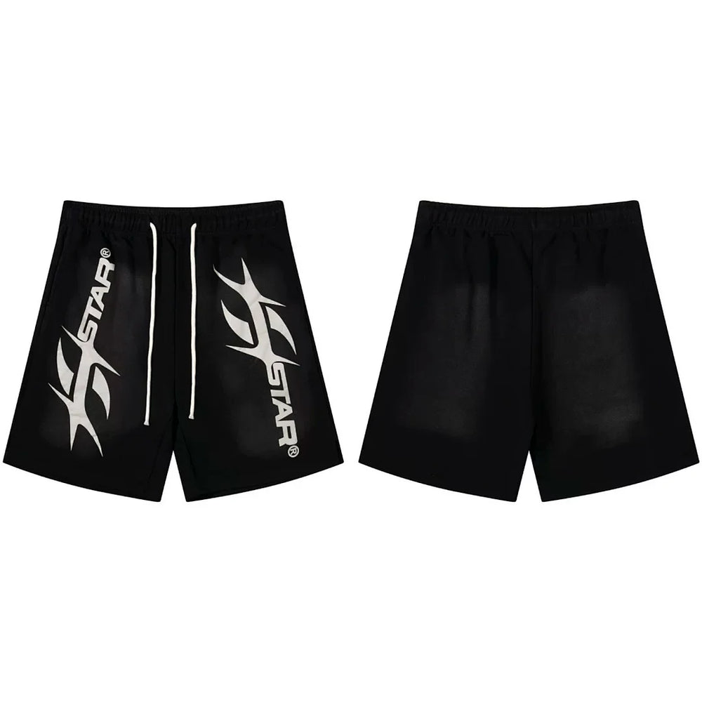 Hellstar Spiked Star Logo Black Shorts