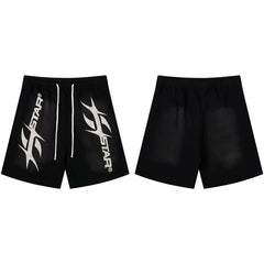 Hellstar Spiked Star Logo Black Shorts