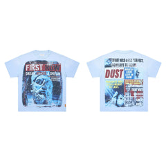 First Row “Dream Within a Dream / Dust” Newspaper Collage Vintage Tee