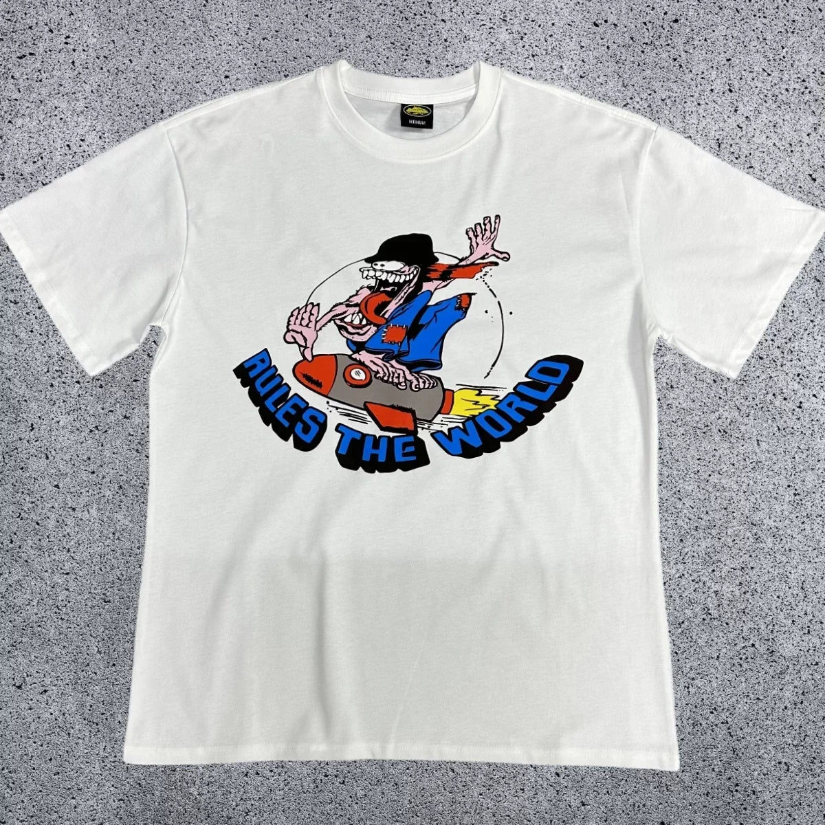 Corteiz Rules the World T-Shirt – White/Multi