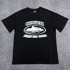 Corteiz Cruise Ship Rules The World T-Shirt – Black/White