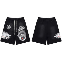Hellstar Multi-Graphic Heavyweight Shorts black