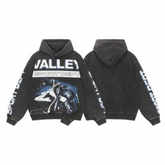 Vale Forever Valley Sport Dept Doberman Graphic Vintage Wash Hoodie
