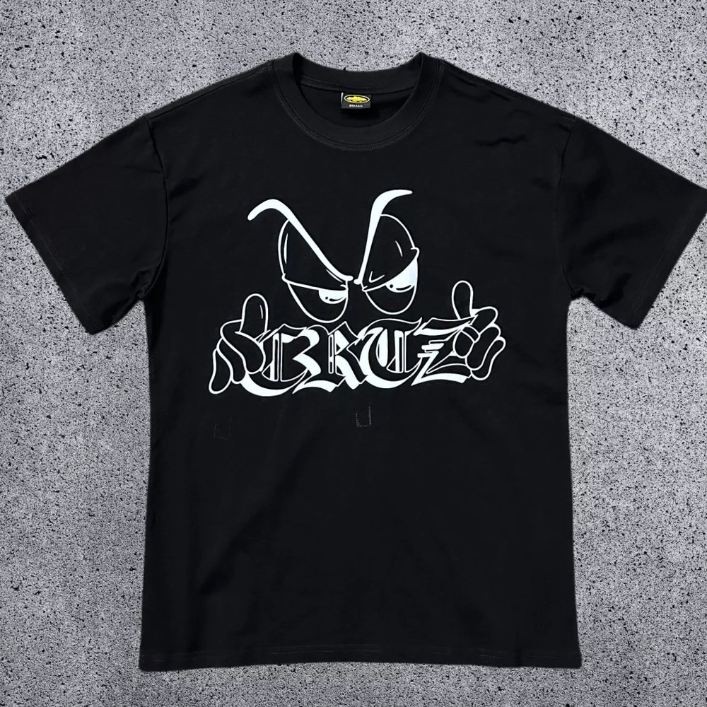 Corteiz "CRTZ" Cartoon Eyes Graphic T-Shirt – Black | Authentic Streetwear