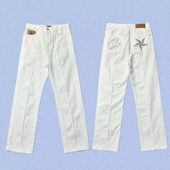 Corteiz Heavyweight Denim Pants White