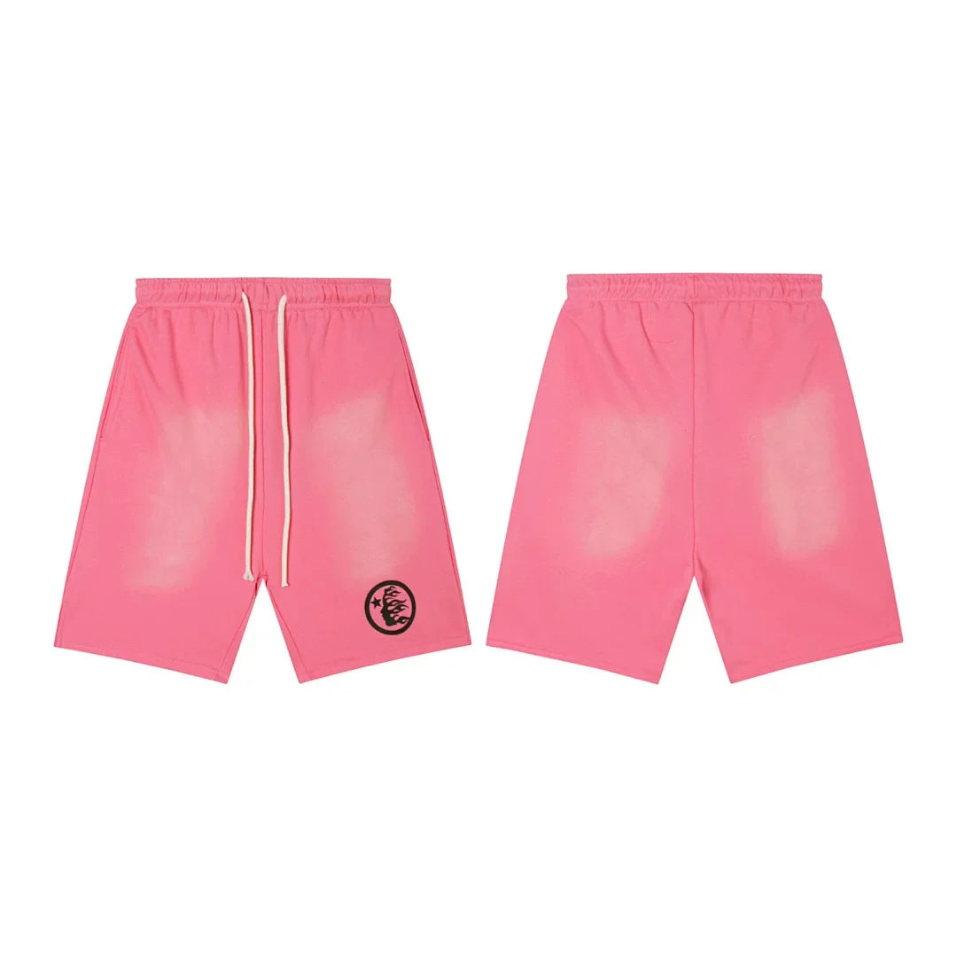 Hellstar Minimalist Star Logo Shorts pink