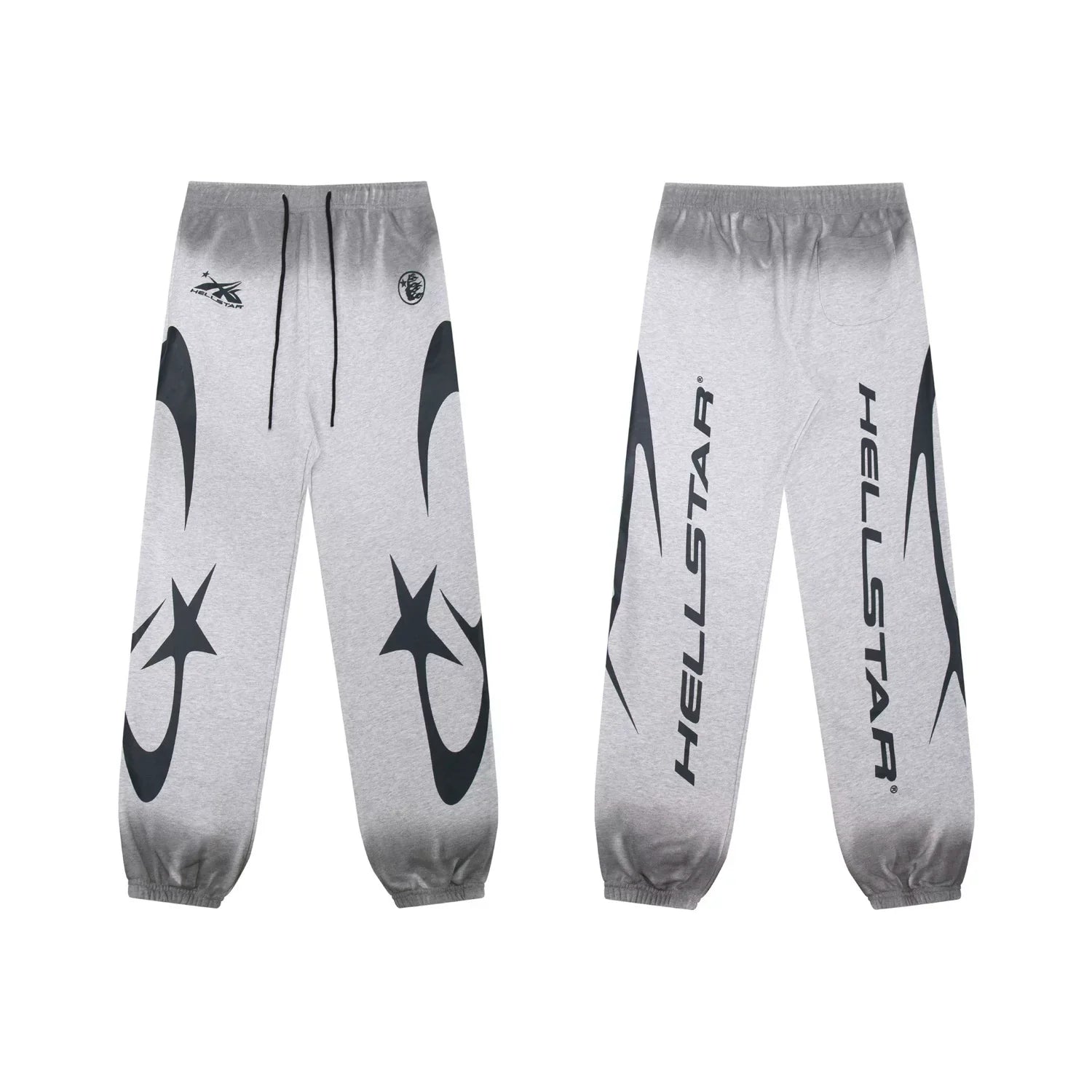 Hellstar Curved Horn & Star Grey Sweatpants