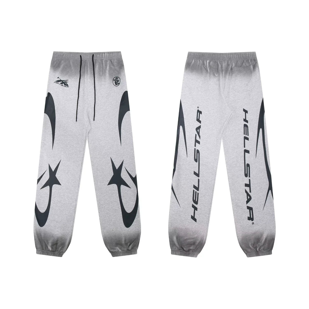 Hellstar Curved Horn & Star Grey Sweatpants