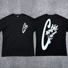 Corteiz "C-Star Gun" Logo Graphic T-Shirt – Black | Authentic Streetwear