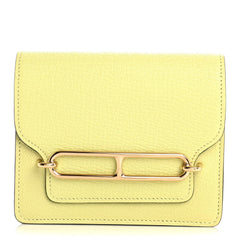 Chevre Mysore Roulis Slim Wallet Jaune Bourgeon