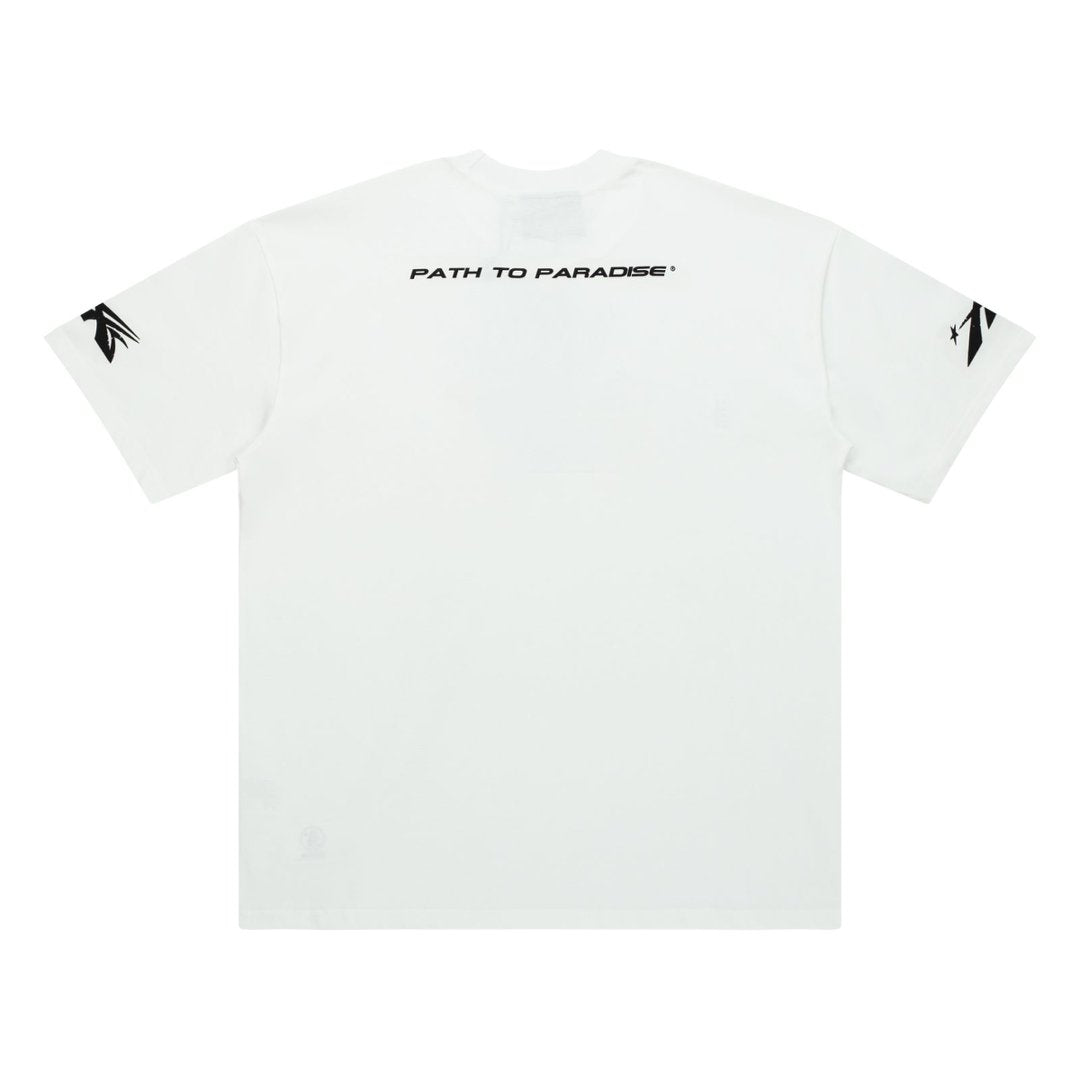 Hellstar Flame Lady Profile White Tee