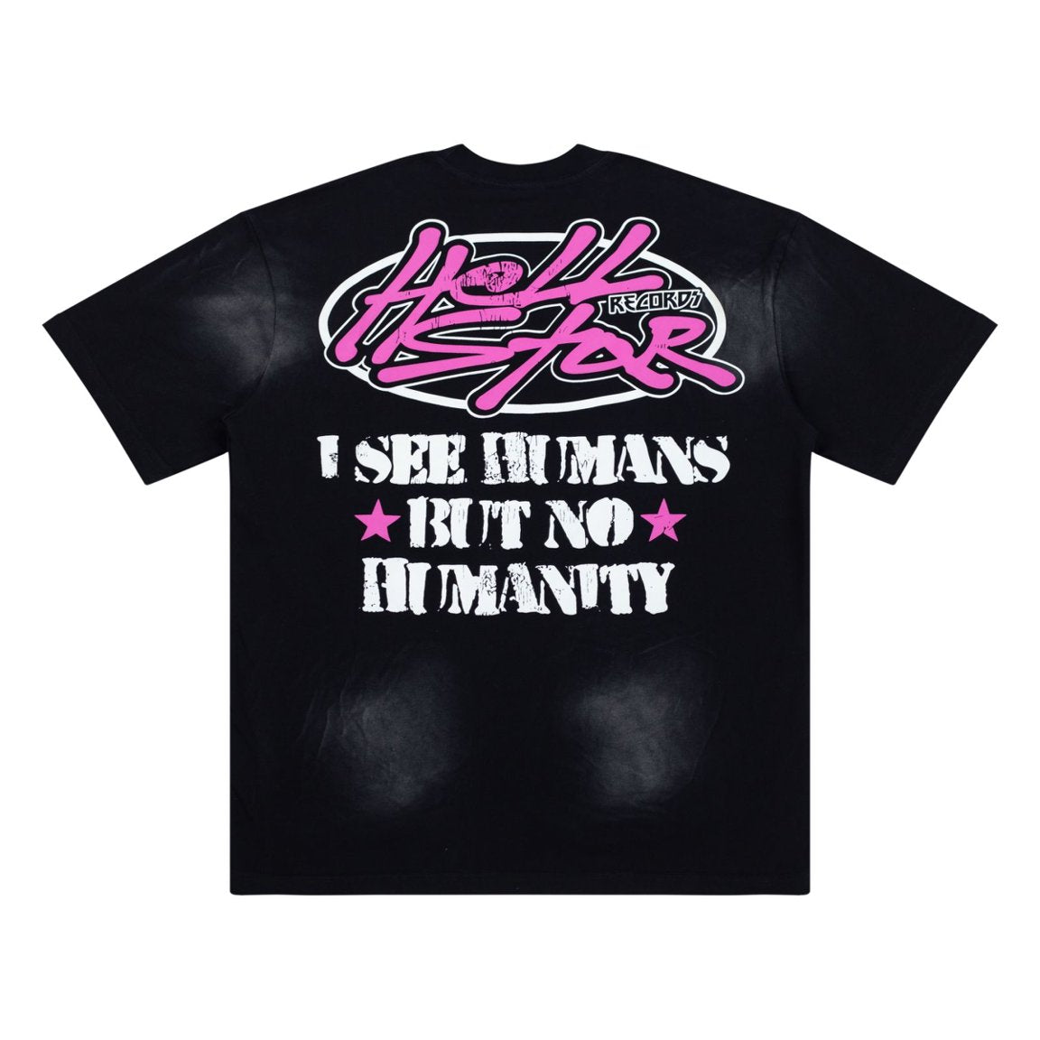 Hellstar Pink Letter Portrait Black Tee