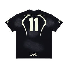 Hellstar Alien Outline Logo Vintage Washed Tee