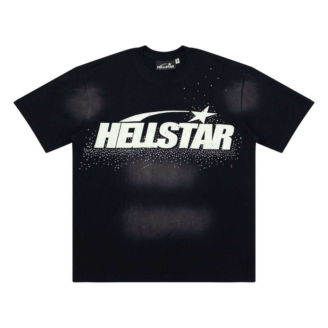 Hellstar Shooting Star Washed Black Tee