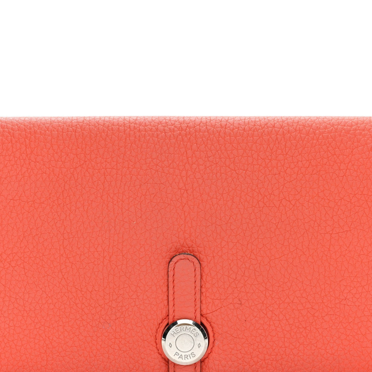 Togo Dogon Recto Verso Wallet Orange Poppy Rose Candy