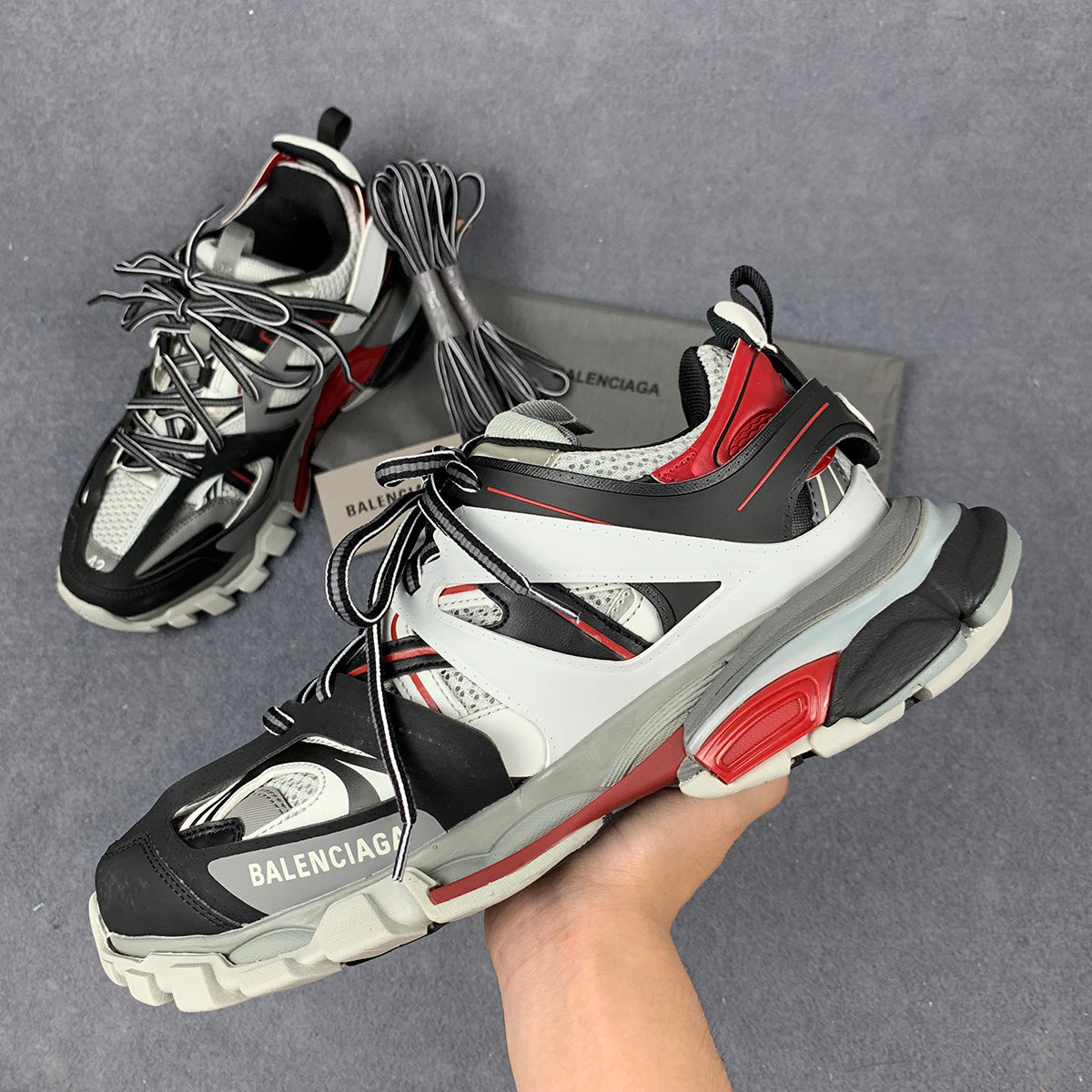 Balenciaga Track Trainer 'White Grey Red'